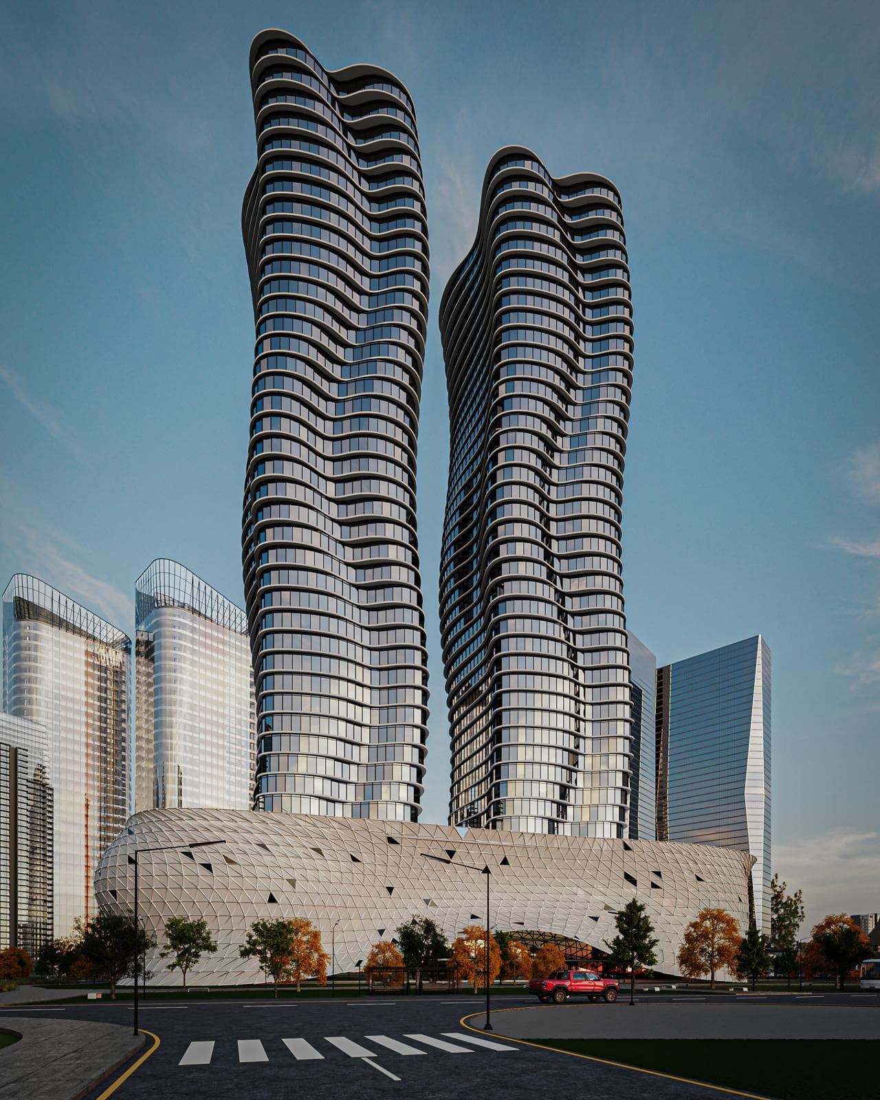 Dancing Twin Tower Manchester anonymised project visual