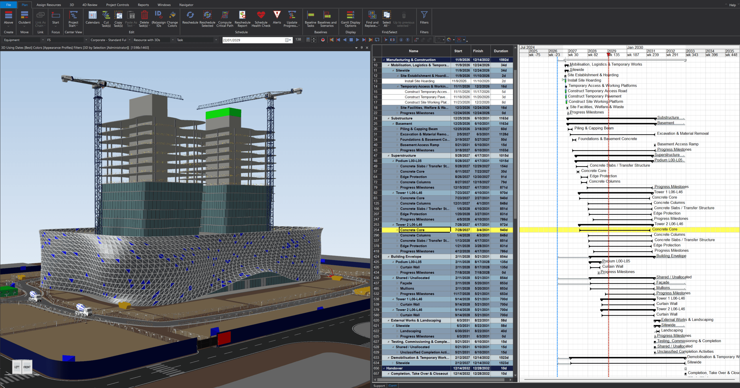 Envelope 4D construction stage