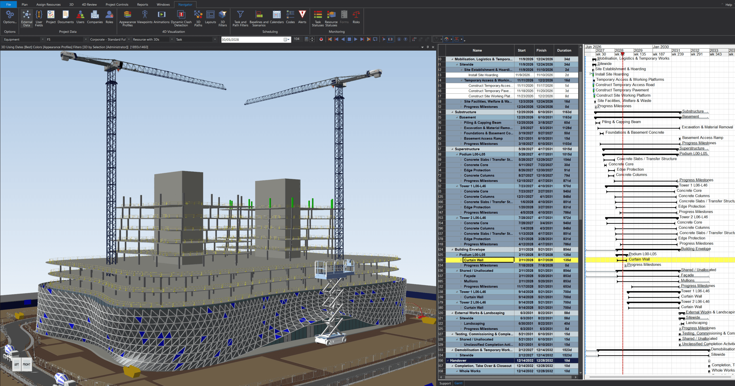 Structure 4D construction stage