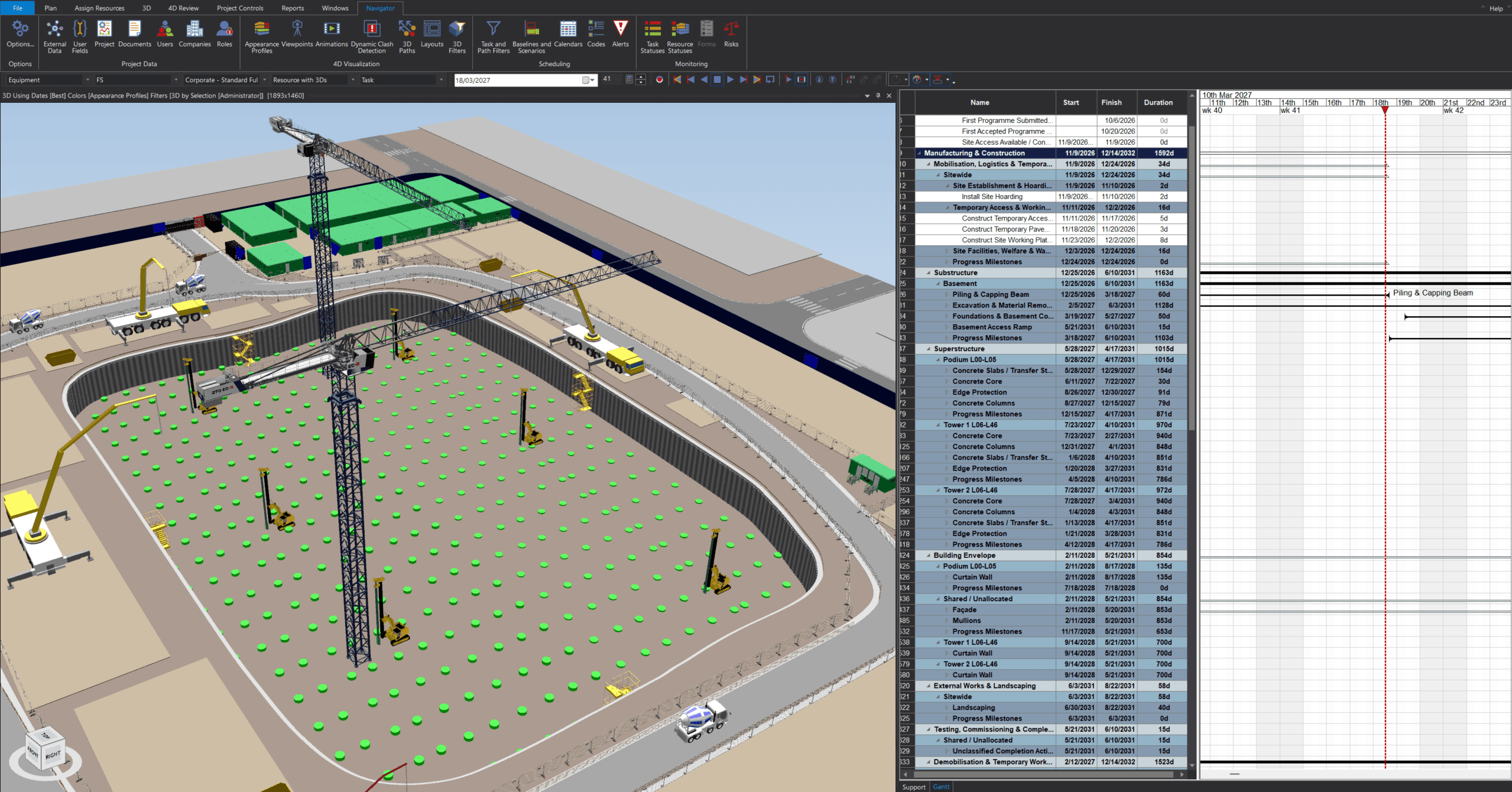 Substructure 4D construction stage